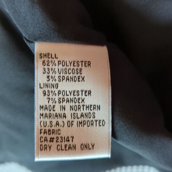 Talbots Petites Blazer Vintage Checkered Black White Coat Size Large - Picture 4 of 8